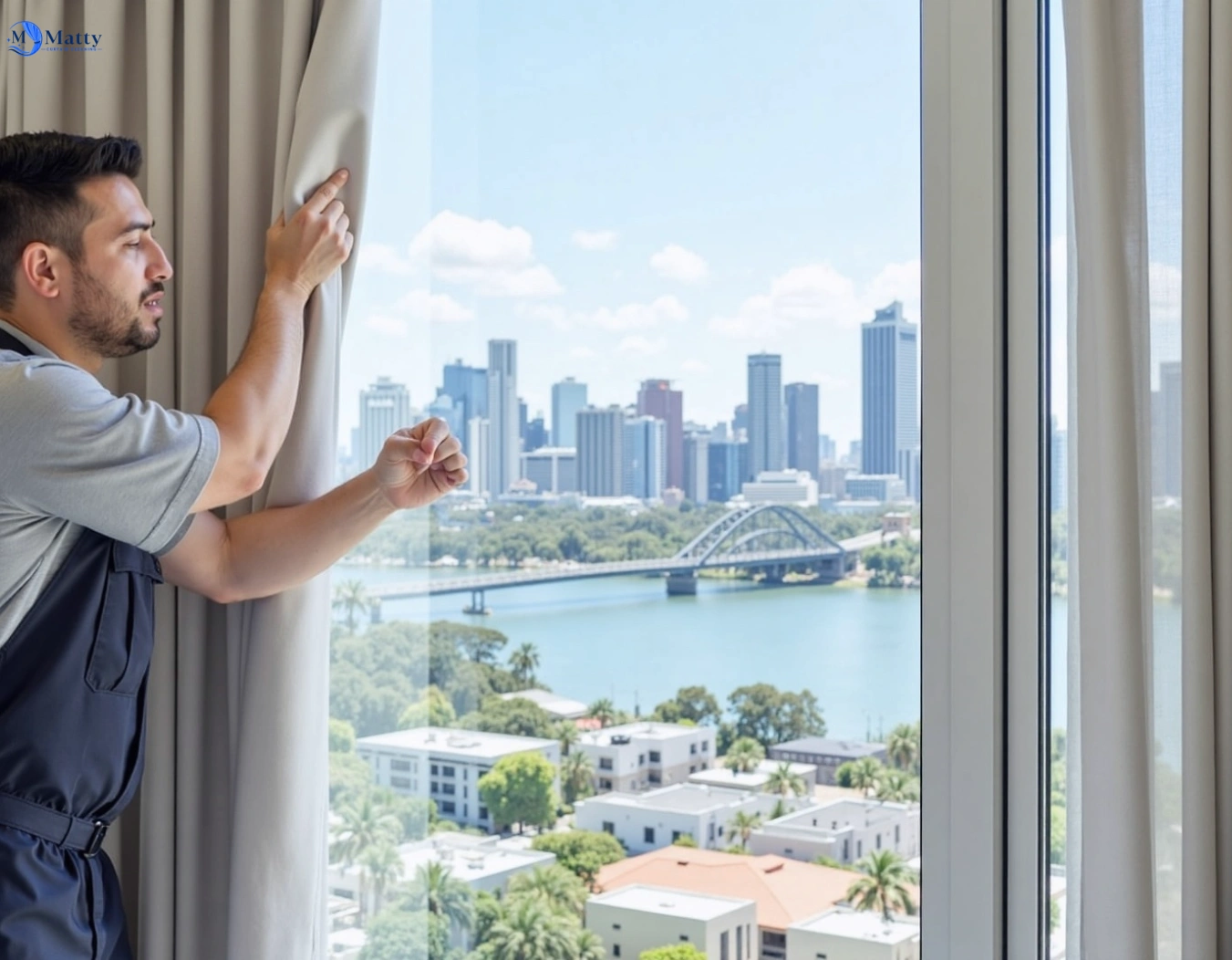Professional curtain steam cleaning service austinmer-nsw QLD by Matty Curtain Cleaning